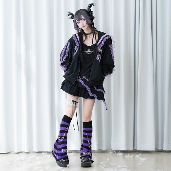 NEW ACDC RAG - Baby Punk Devil Punk Sailor Zip Up Jacket - Picture 8 of 9